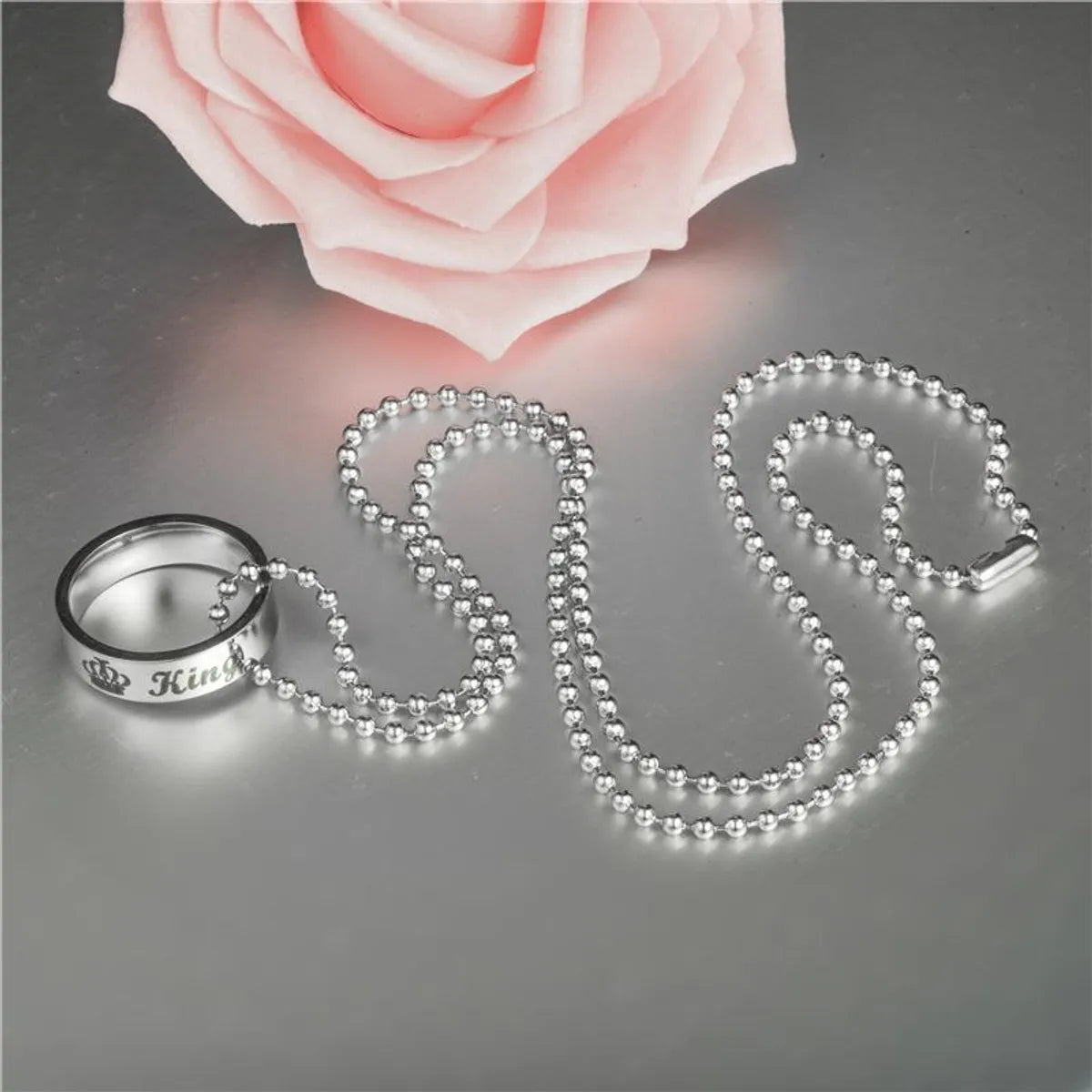 Couple Crown Hot New  Stainless Steel Necklace Tp190418118120