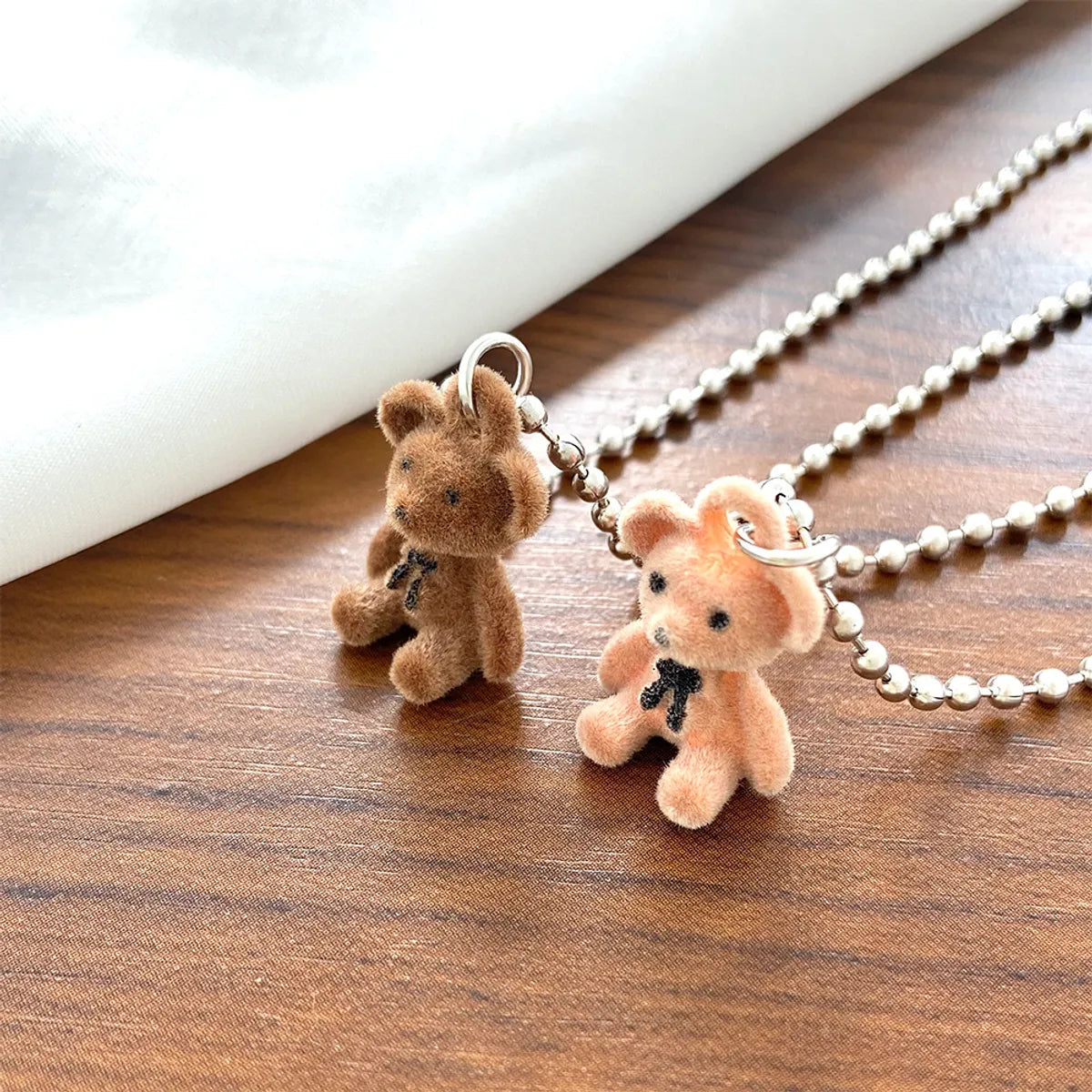 Cute Bear Alloy Plating Couple Necklace