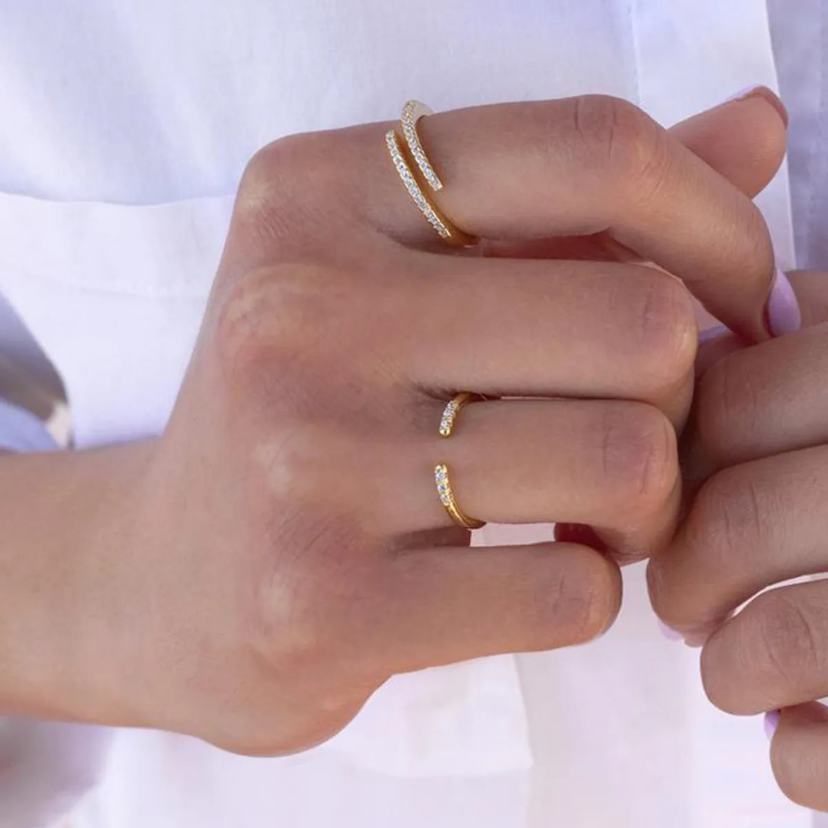 Couple Dating Fashion Personality Open Copper Ring Niche Tail Ring