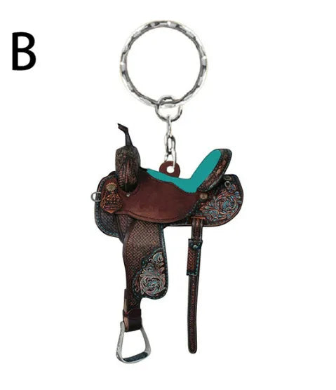 Cowboy Style Magic Hat Arylic Unisex Bag Pendant Keychain