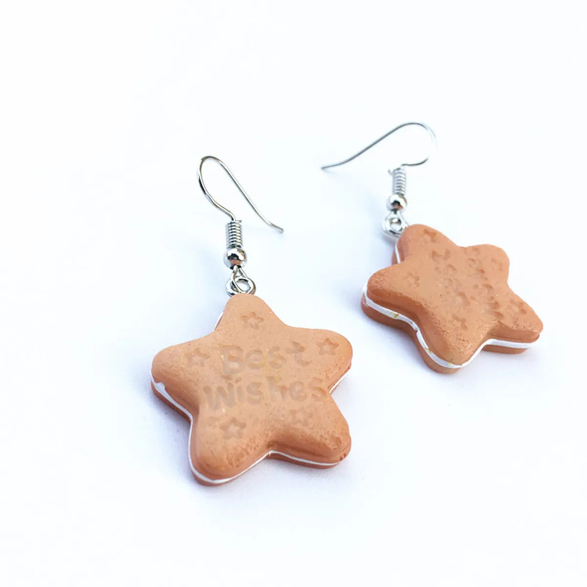 Cream Sandwich Biscuits Creative Bear Gingerbread Man Earrings