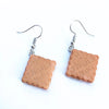 Cream Sandwich Biscuits Creative Bear Gingerbread Man Earrings