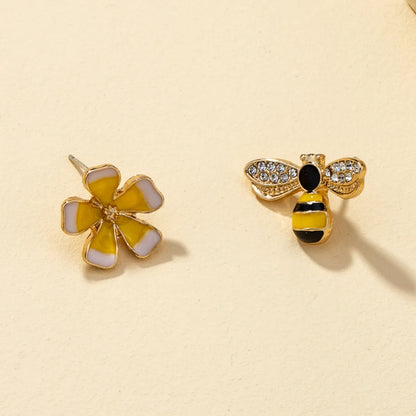 Creative Bee Flower Earrings