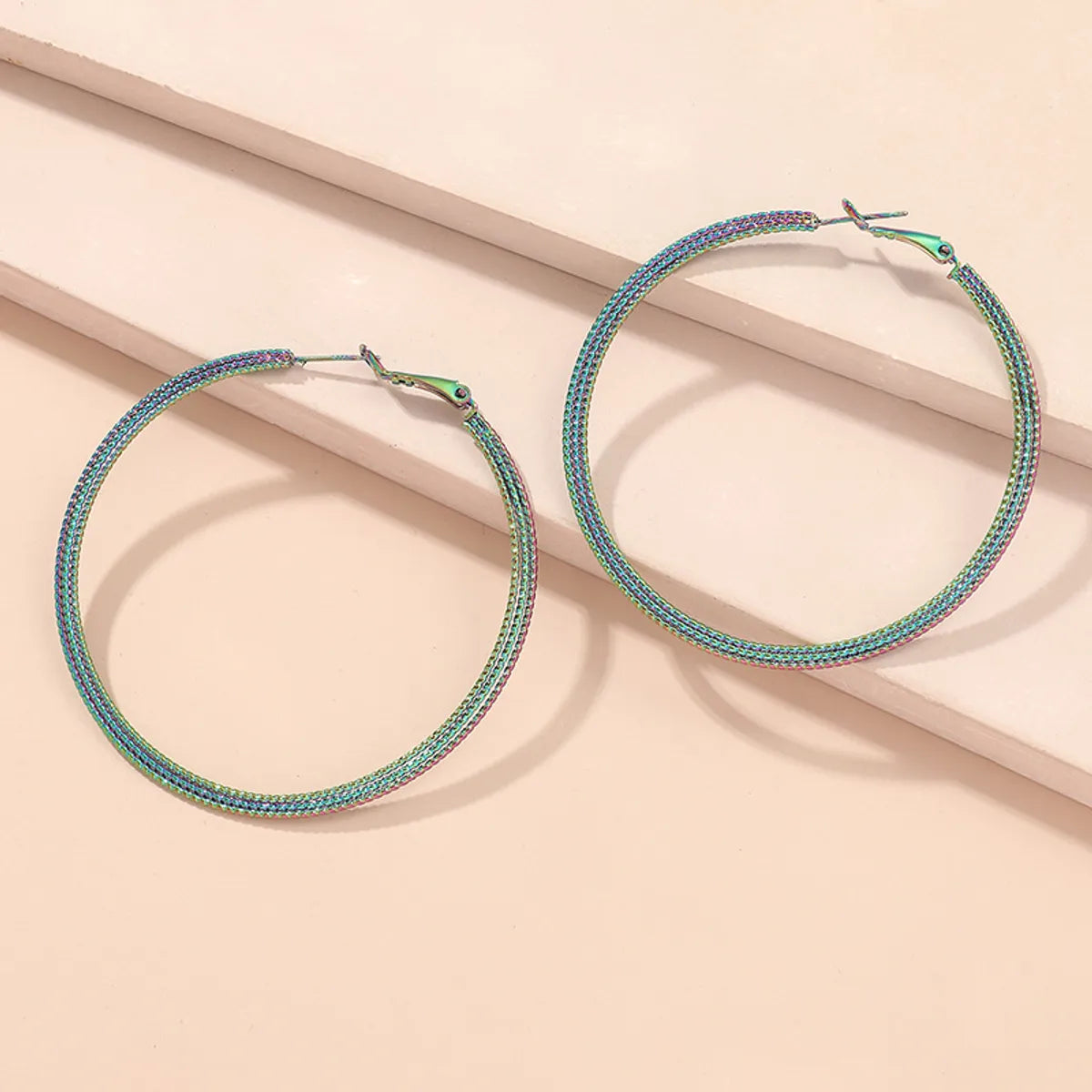 Creative Big Circle Color Simple Earrings