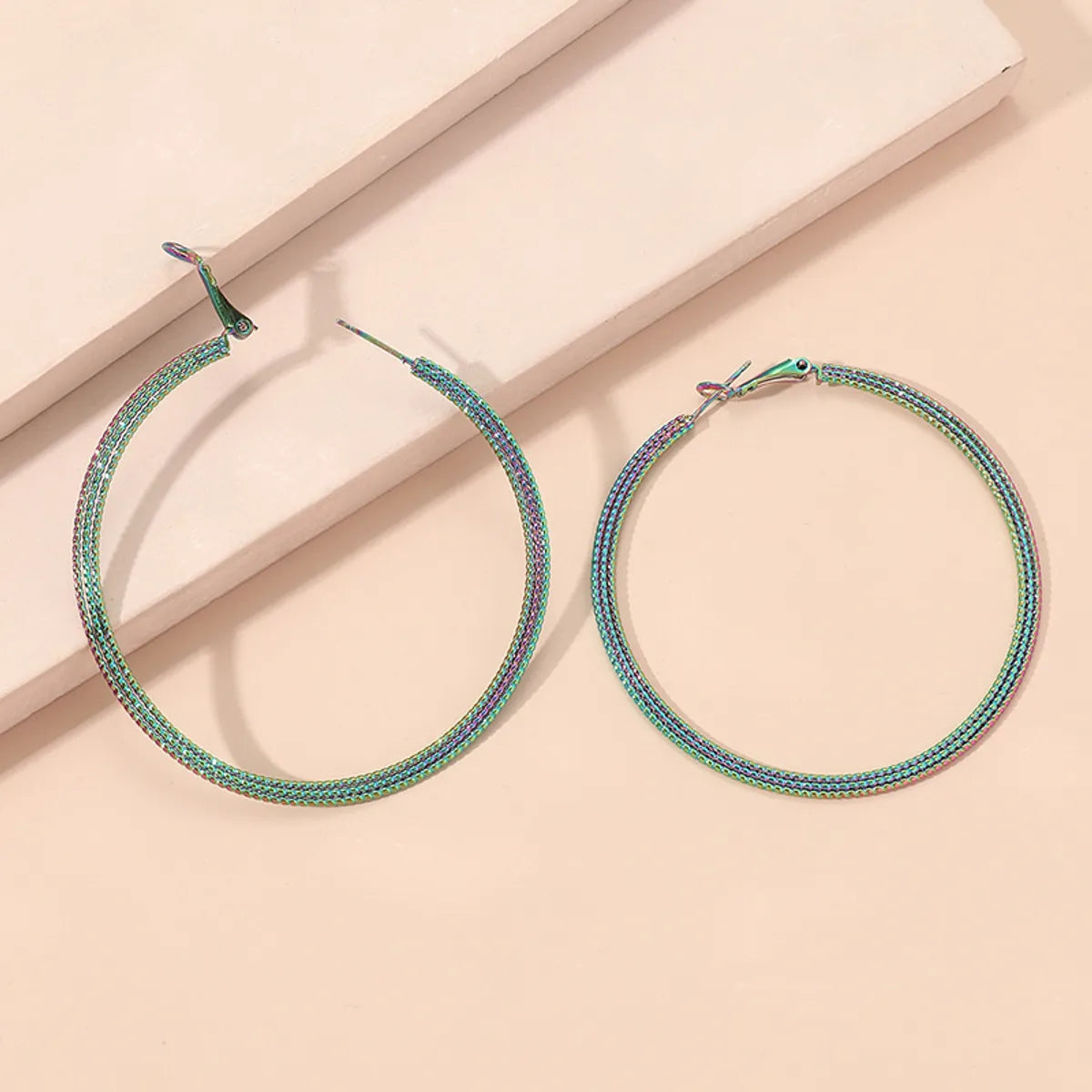 Creative Big Circle Color Simple Earrings