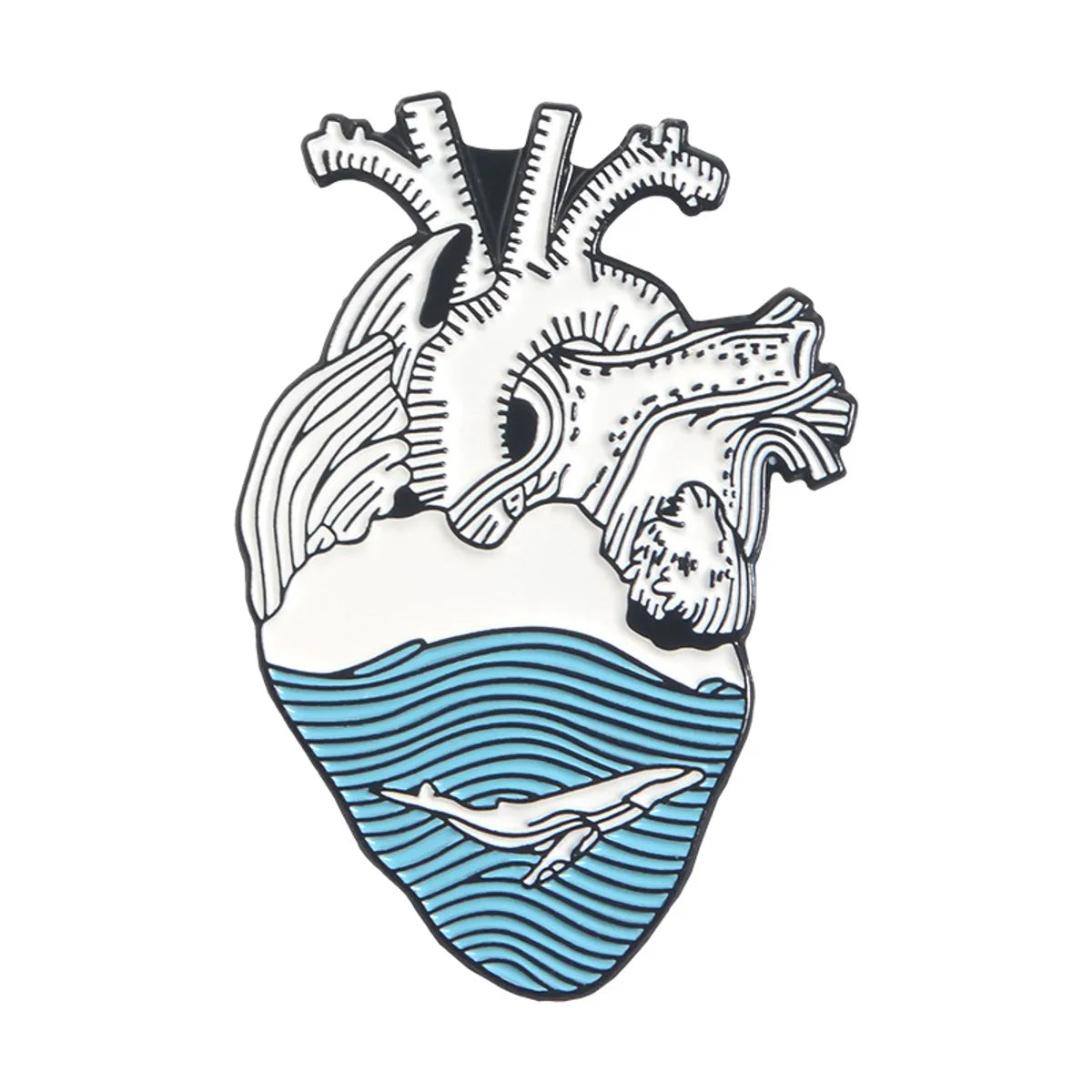 Creative Cartoon Cute Ocean Heart Series Alloy Brooch