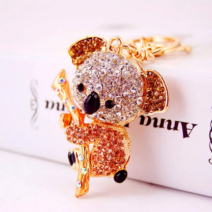 Creative Cute Diamond Koala Car Keychain Koala Key Chain