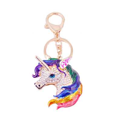 Creative Cute Dripping Oil Craft  Diamond Car Keychain