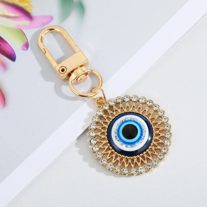 Creative Devil'S Eye Keychain Blue Eyes Key Ring Handbag Pendant Oil Dripping Eyes Door Latch Cross-Border Sold Jewelry