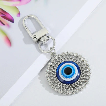 Creative Devil'S Eye Keychain Blue Eyes Key Ring Handbag Pendant Oil Dripping Eyes Door Latch Cross-Border Sold Jewelry