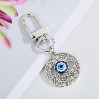 Creative Devil'S Eye Keychain Blue Eyes Key Ring Handbag Pendant Oil Dripping Eyes Door Latch Cross-Border Sold Jewelry