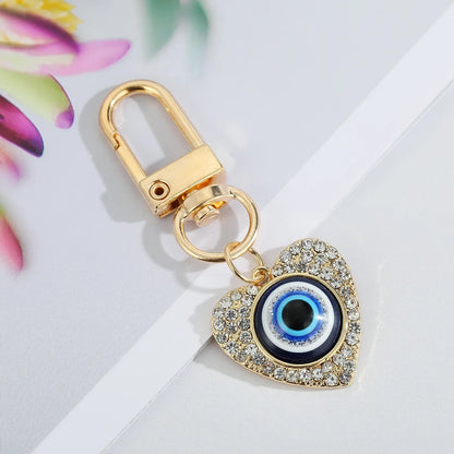 Creative Devil'S Eye Keychain Blue Eyes Key Ring Handbag Pendant Oil Dripping Eyes Door Latch Cross-Border Sold Jewelry