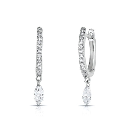 Creative Drop-shaped Zircon Earrings Fashion Simple Geometric Wild Ear Hoop Earrings