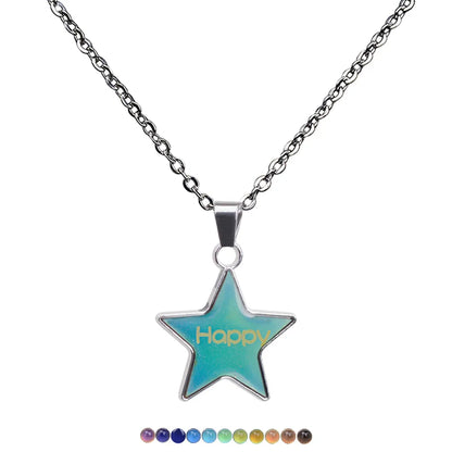 Wholesale Jewelry Simple Style Star 201 Stainless Steel Zinc Alloy White-Plated K Plating Necklace