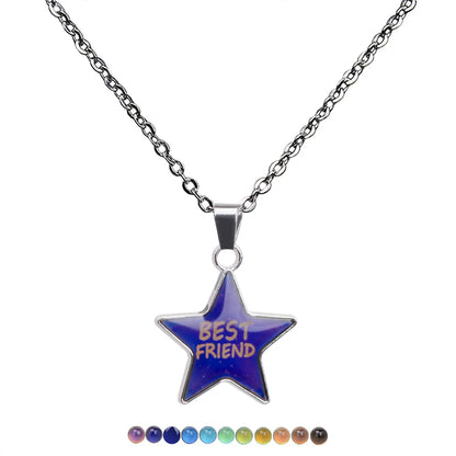 Wholesale Jewelry Simple Style Star 201 Stainless Steel Zinc Alloy White-Plated K Plating Necklace