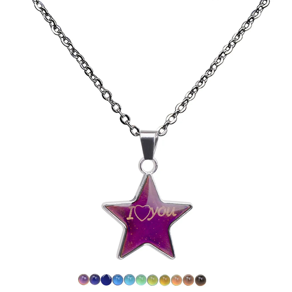 Wholesale Jewelry Simple Style Star 201 Stainless Steel Zinc Alloy White-Plated K Plating Necklace