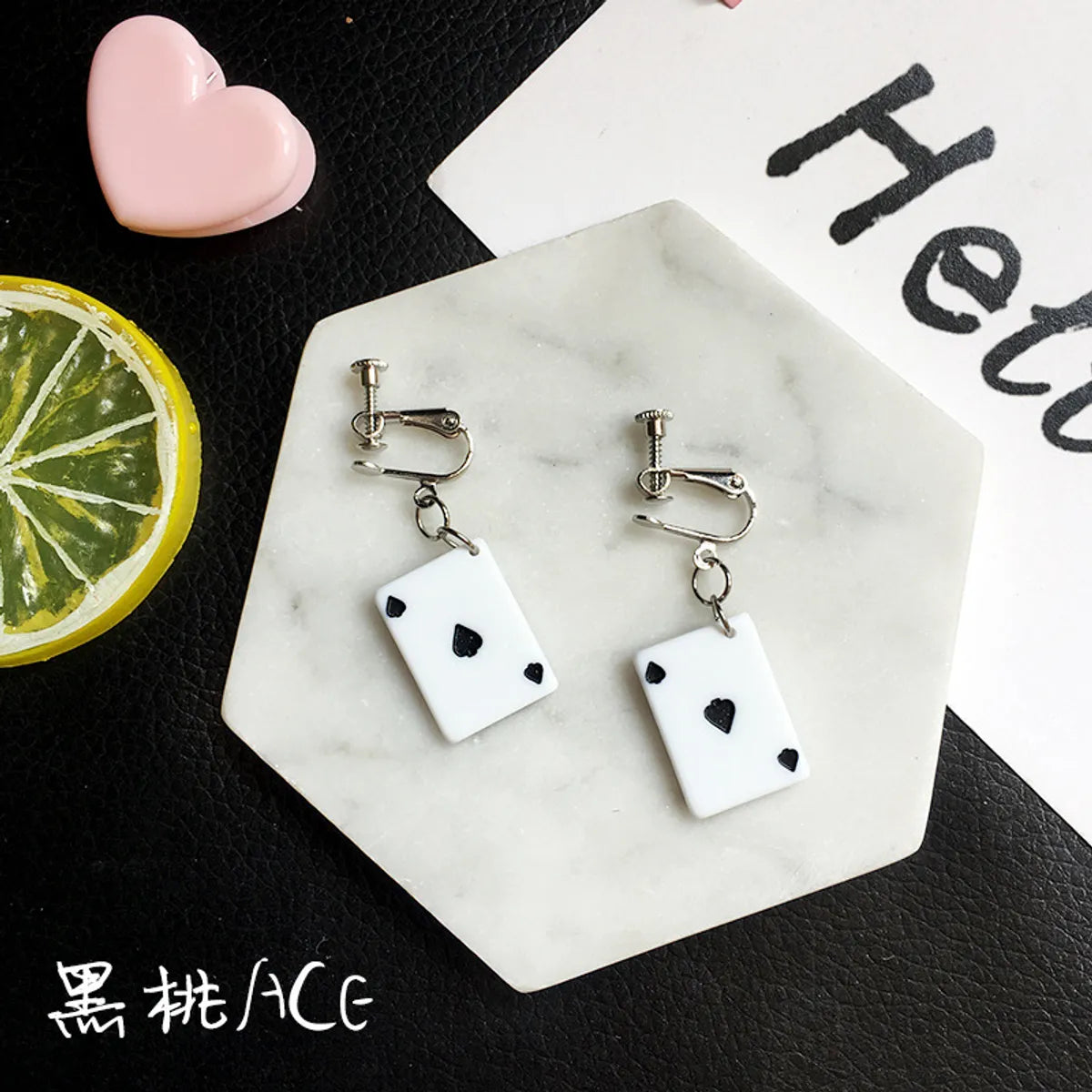 Creative Funny Playing Card Cute Earrings Wholesale