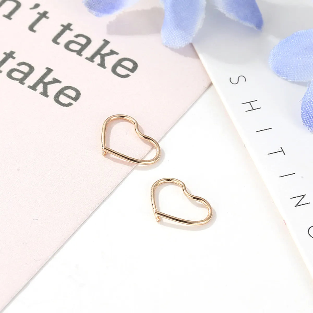 Creative Heart Line Simple Metal Ear Clips