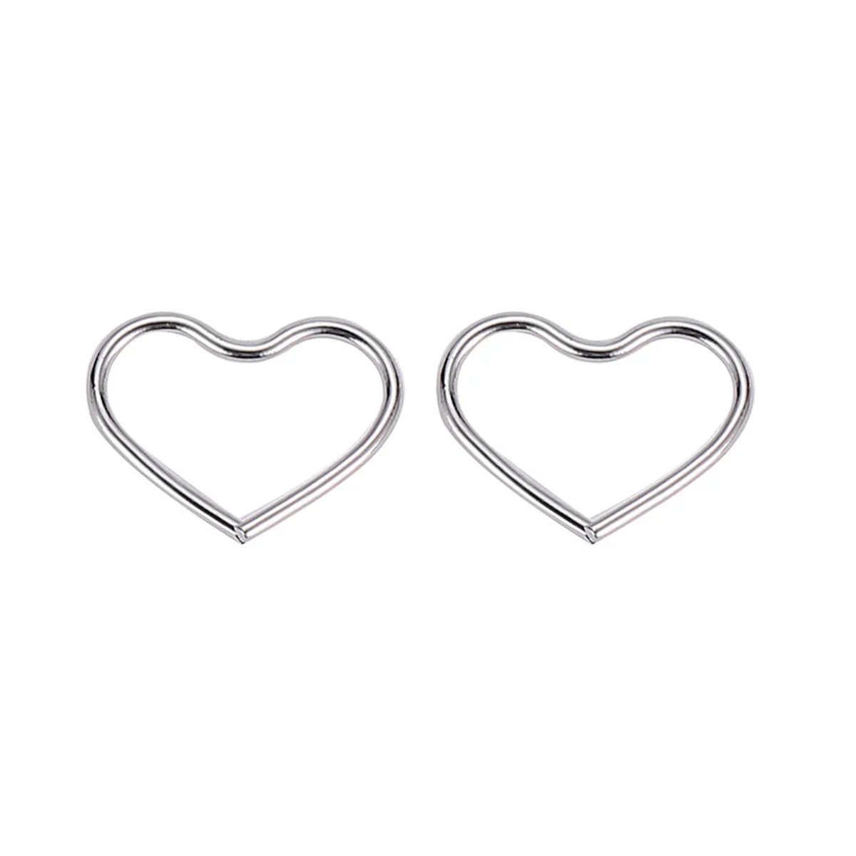 Creative Heart Line Simple Metal Ear Clips