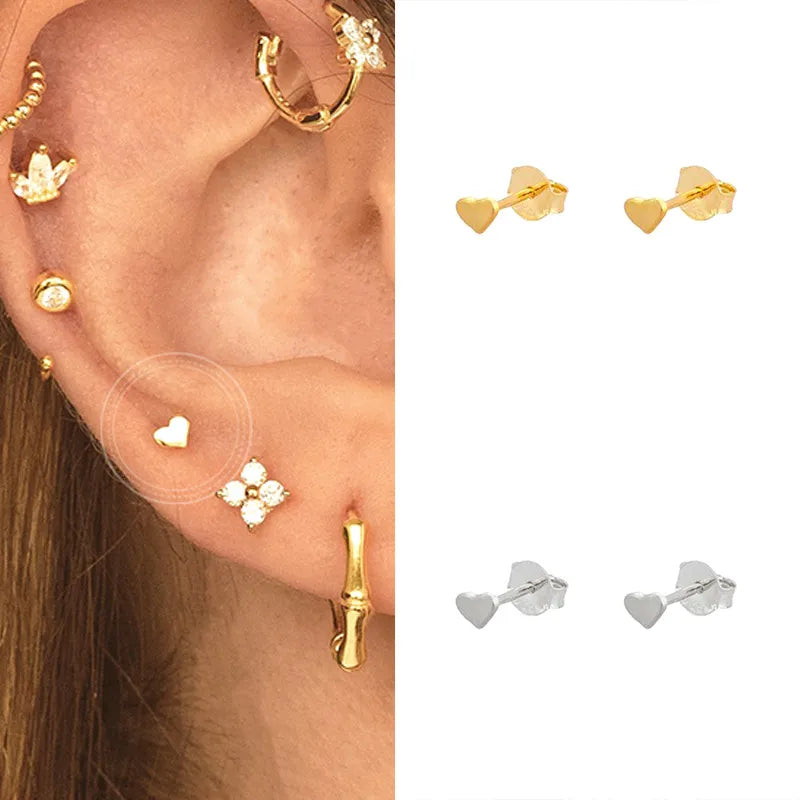 Creative Heart-Shaped Fashion Simple Earrings