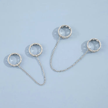 Creative Personality Index Finger Trend Chain Double Ring Ring Two-piece Set