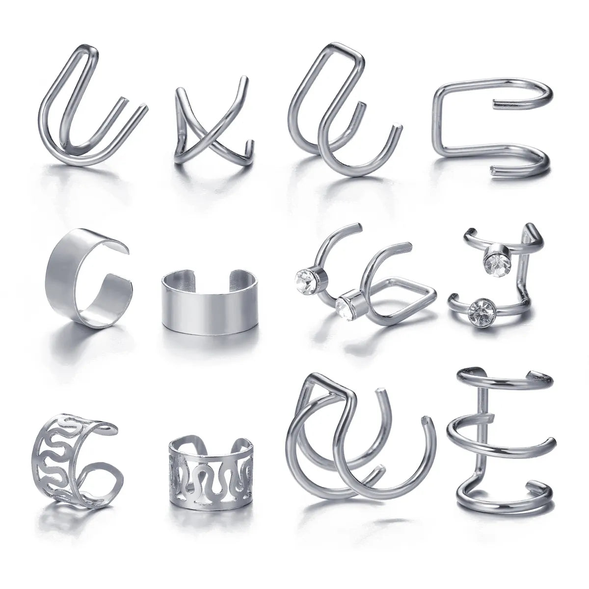 Creative Simple C Letter No Pierced Ear Clip Set