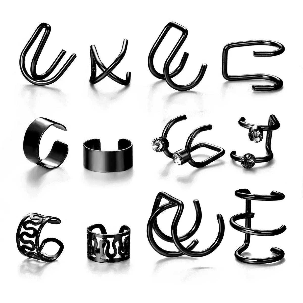 Creative Simple C Letter No Pierced Ear Clip Set