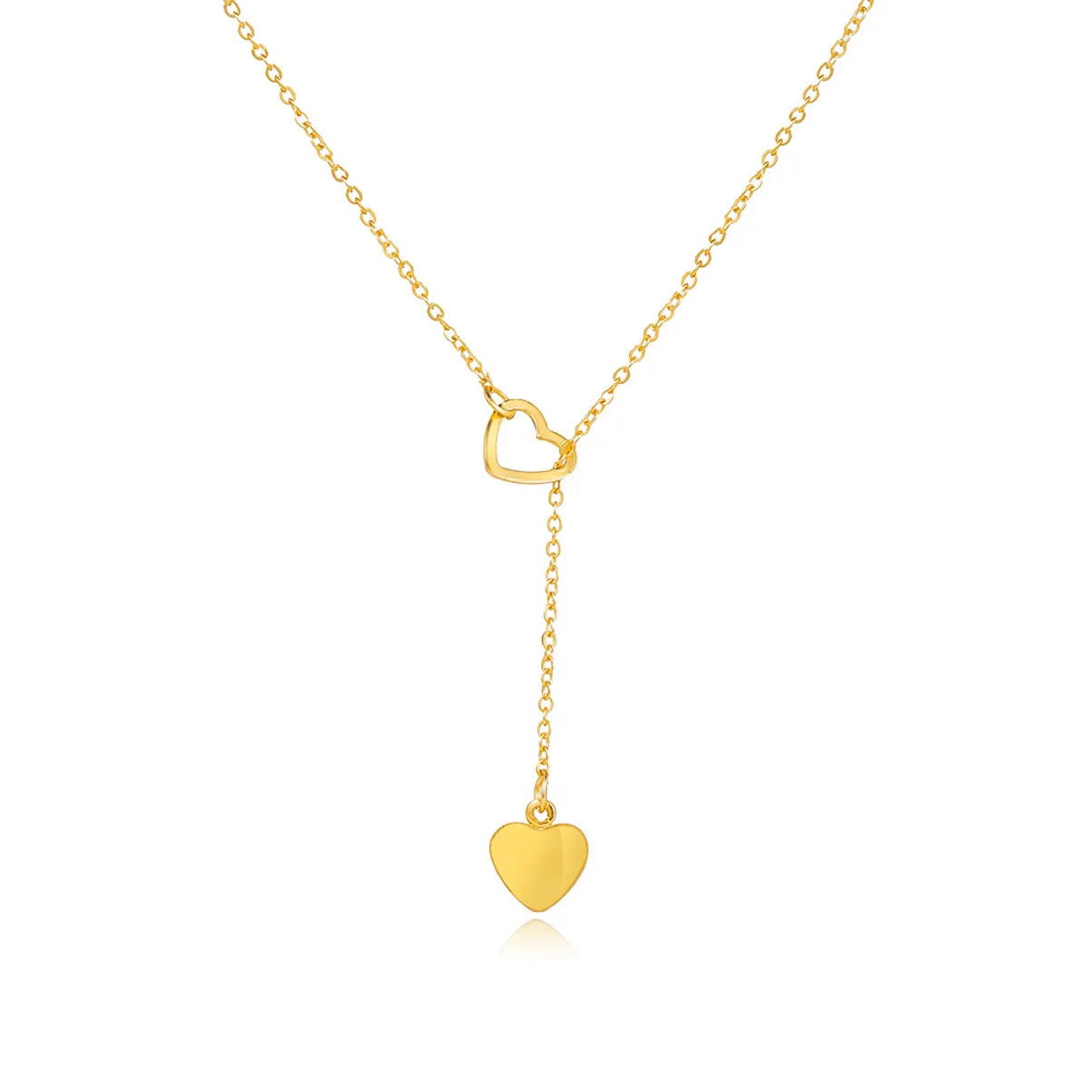 Creative Simple Peach Heart Love Pendant Women's Y-shaped Necklace