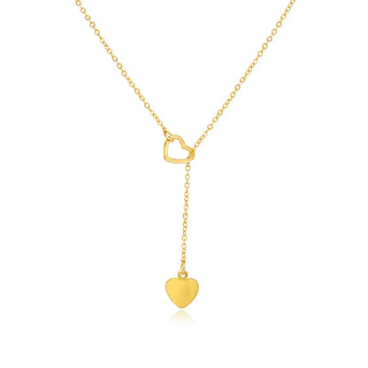 Creative Simple Peach Heart Love Pendant Women's Y-shaped Necklace