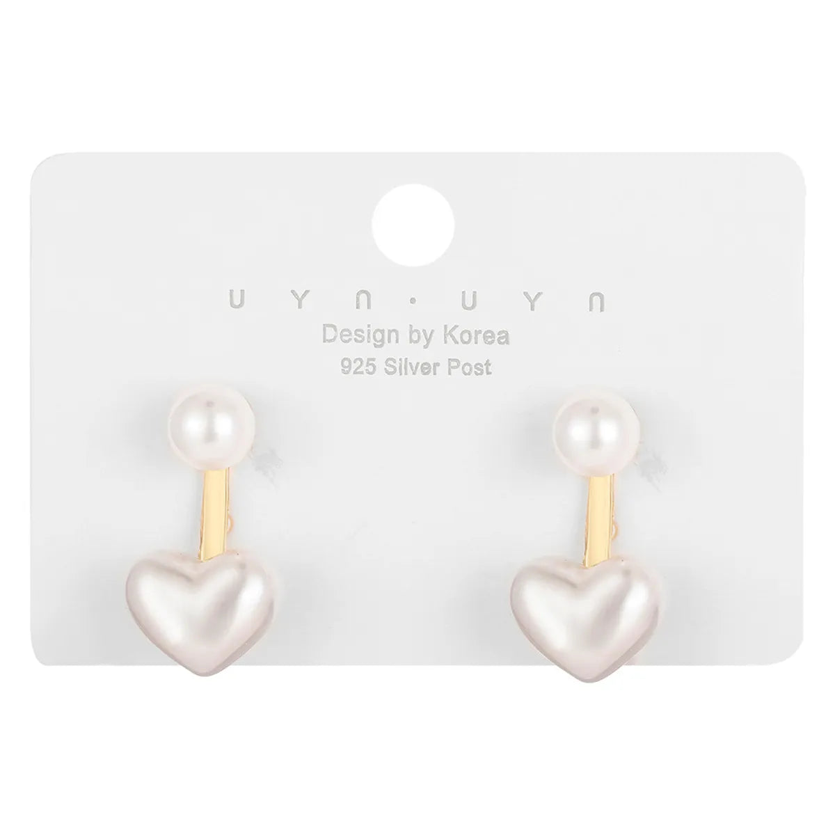 Creative Simple Retro Heart Shaped Pearl Alloy Earrings