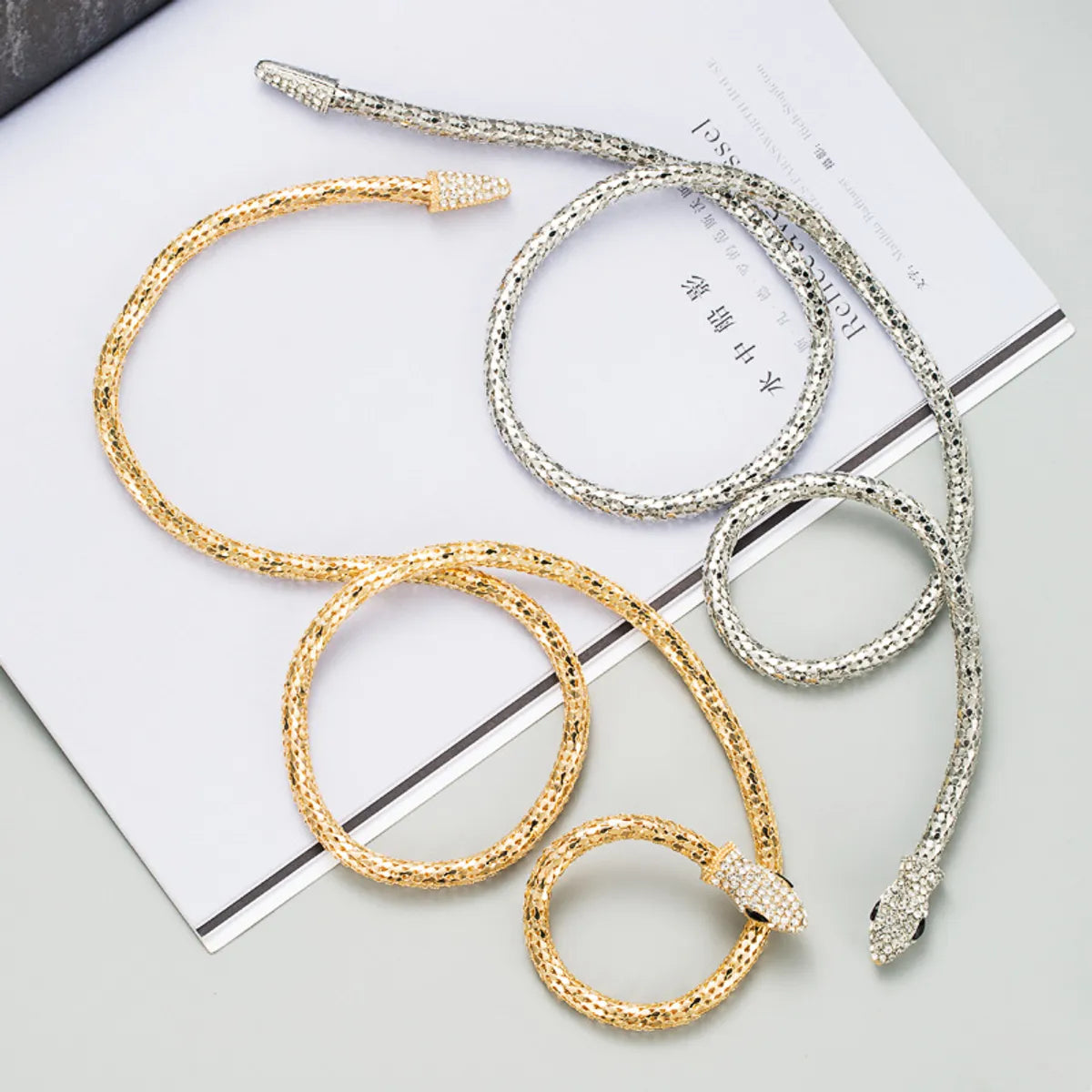 Creative Simple Snake-shaped Hollow Chain Necklace