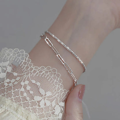 Creative Sparkling Simple Alloy Bracelet Two-piece Set