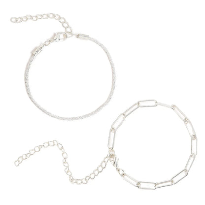 Creative Sparkling Simple Alloy Bracelet Two-piece Set