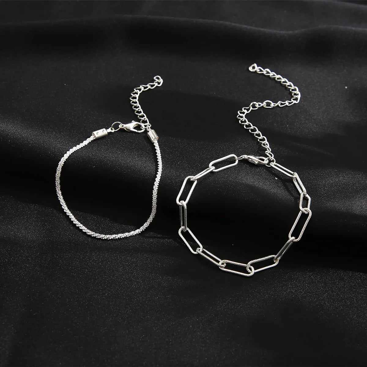 Creative Sparkling Simple Alloy Bracelet Two-piece Set