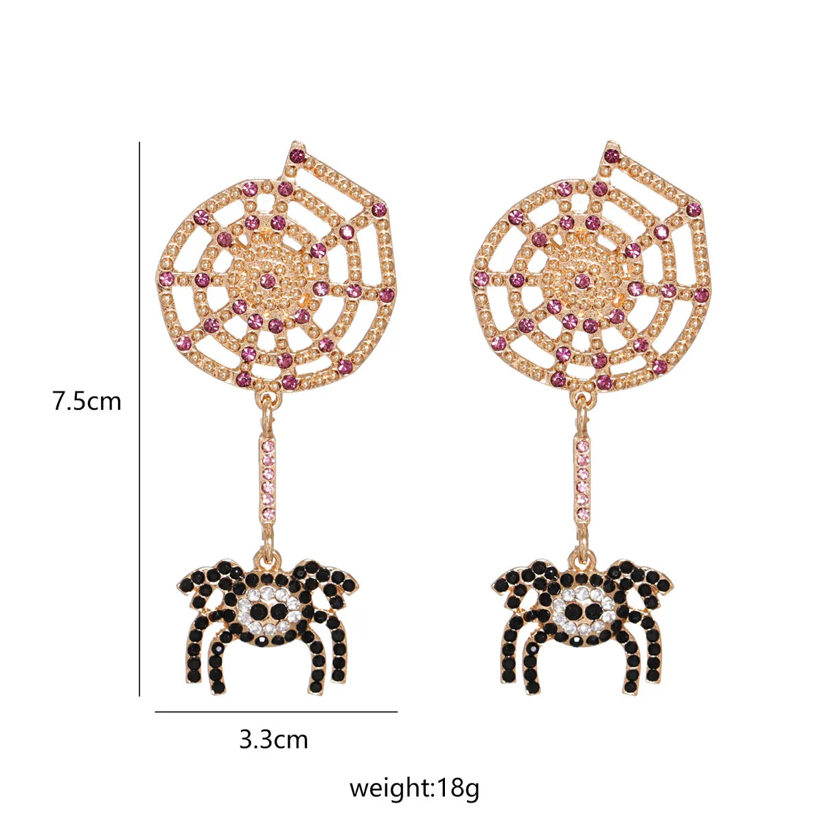 Creative Spider Exaggerated Insect Fun Halloween Earrings