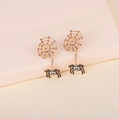 Creative Spider Exaggerated Insect Fun Halloween Earrings