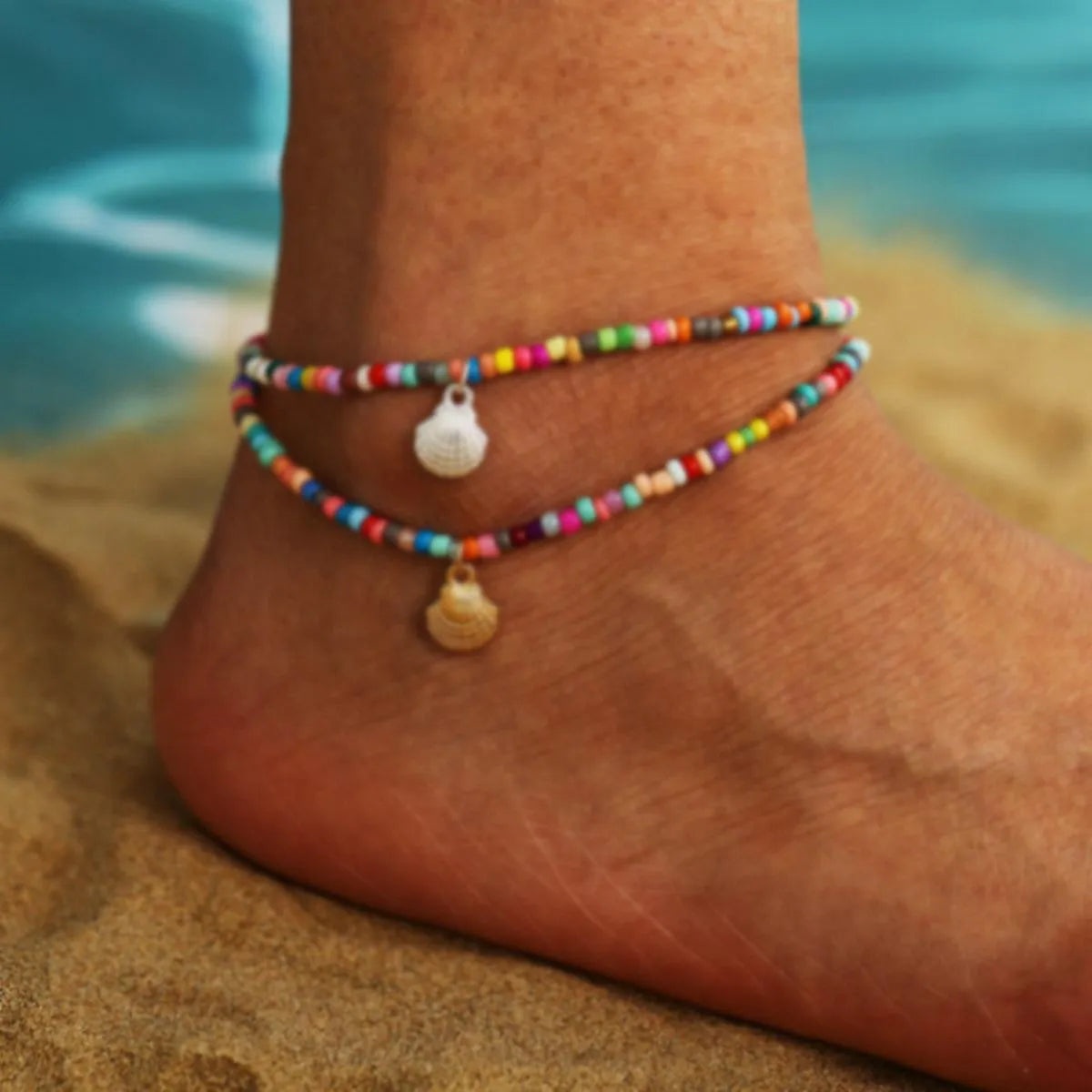 Creative Vintage Alloy Scallop Anklet Bracelet Nhpj152932