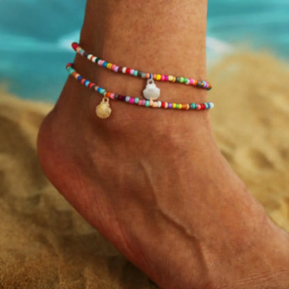 Creative Vintage Alloy Scallop Anklet Bracelet Nhpj152932