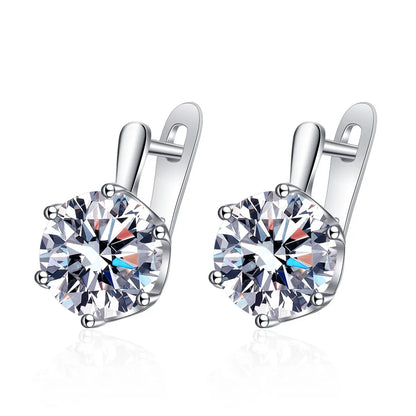 Main Push  Diamond Earrings Big Main Stone Trendy Zircon Ear Buckle Earrings Jewelry Factory Wholesale