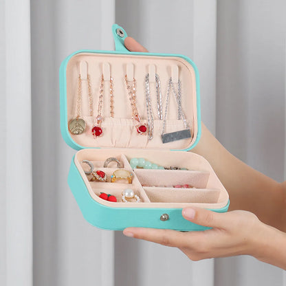 Cross-Border Earring Storage Box Pu Necklace Earring Ring Jewelry Storage Box Jewelry Box Portable Jewelry Box Wholesale