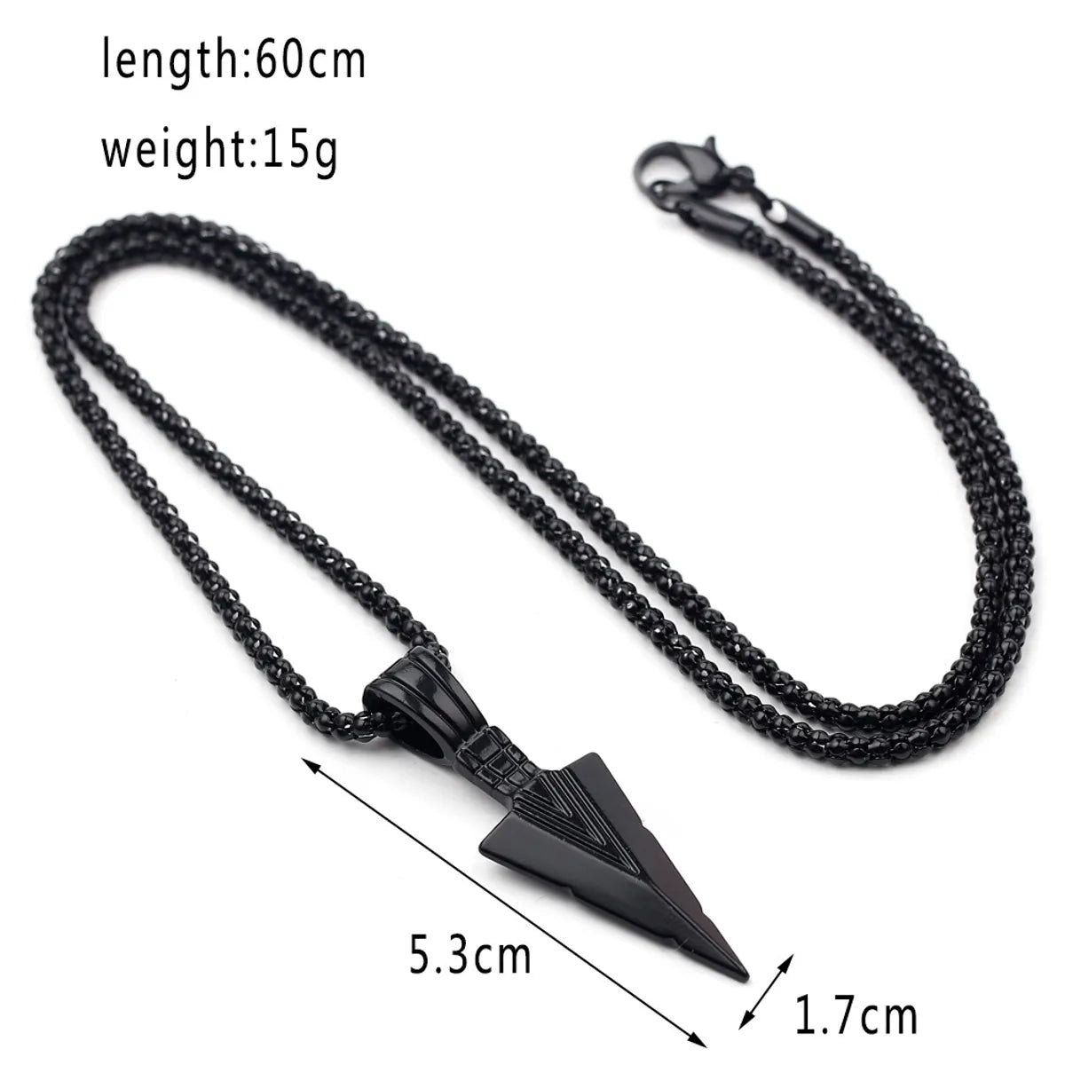 Cross-border European And American Personalized Triangle Spearhead Men's Necklace Retro Arrow Necklace Pendant Accessories