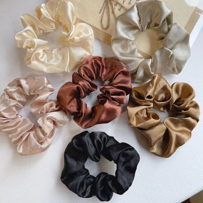 Satin Pig Large Intestine Hair Ring  Tie Rope Flower  Rubber Band Hair Ring Hair Accessories Wholesale