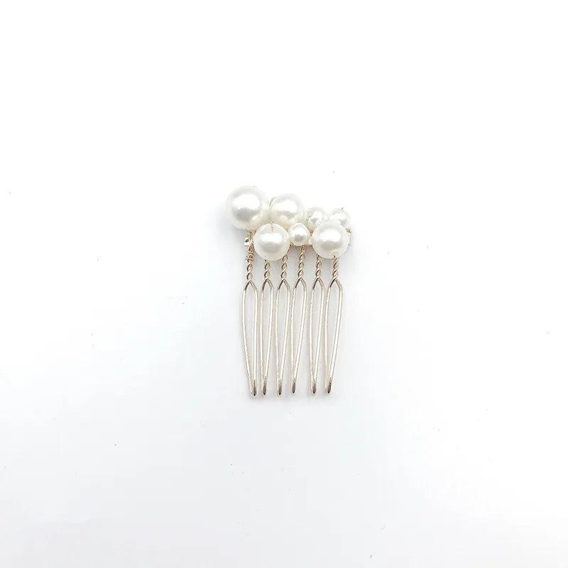 Fashion Handmade Bride Diy Headdress  Wedding Pearl Hair Comb   Popular Wedding Accessories