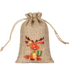 For Christmas Linen Bags Christmas Candy Gifts Drawstring Linen Bags Spot Linen Bag Wholesale