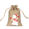 For Christmas Linen Bags Christmas Candy Gifts Drawstring Linen Bags Spot Linen Bag Wholesale