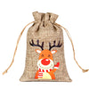 For Christmas Linen Bags Christmas Candy Gifts Drawstring Linen Bags Spot Linen Bag Wholesale