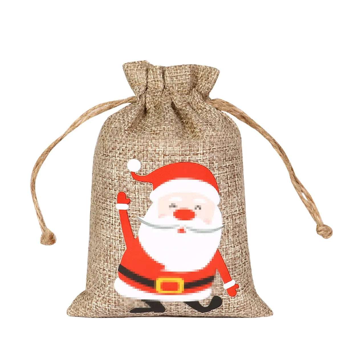 For Christmas Linen Bags Christmas Candy Gifts Drawstring Linen Bags Spot Linen Bag Wholesale