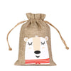 For Christmas Linen Bags Christmas Candy Gifts Drawstring Linen Bags Spot Linen Bag Wholesale