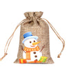 For Christmas Linen Bags Christmas Candy Gifts Drawstring Linen Bags Spot Linen Bag Wholesale