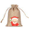 For Christmas Linen Bags Christmas Candy Gifts Drawstring Linen Bags Spot Linen Bag Wholesale